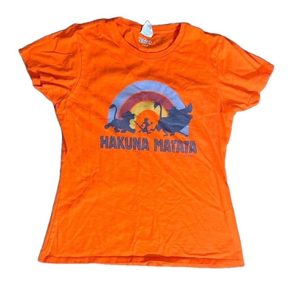 Port & Company Disney’s The Lion King “hakuna matata” orange tee shirt size M